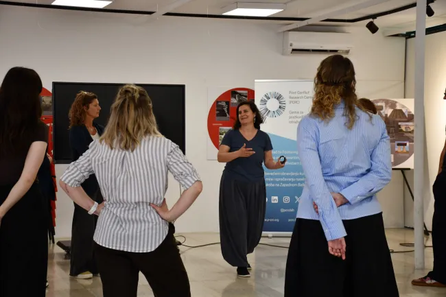 Workshop on arts-based practices. Photo by: Colton Harrington, PCRC