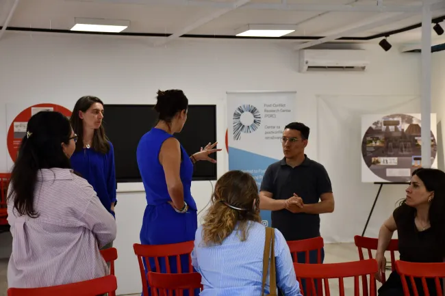 Workshop on arts-based practices. Photo by: Colton Harrington, PCRC