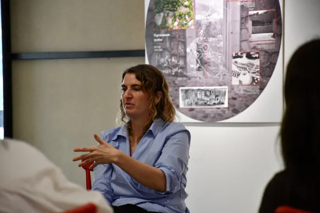 Workshop on arts-based practices. Photo by: Colton Harrington, PCRC