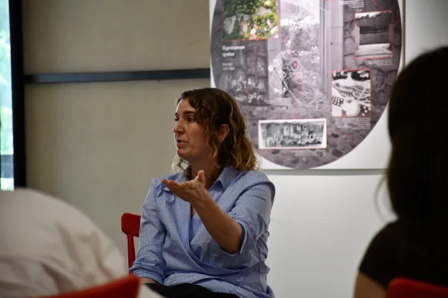 Workshop on arts-based practices. Photo by: Colton Harrington, PCRC