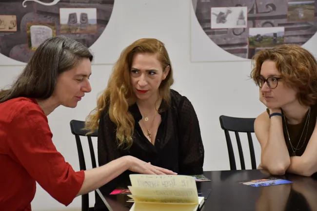 Workshop on arts-based practices. Photo by: Colton Harrington, PCRC