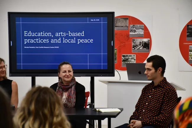 Workshop on arts-based practices. Photo by: Colton Harrington, PCRC