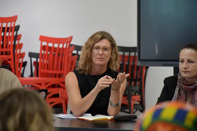 Workshop on arts-based practices. Photo by: Colton Harrington, PCRC