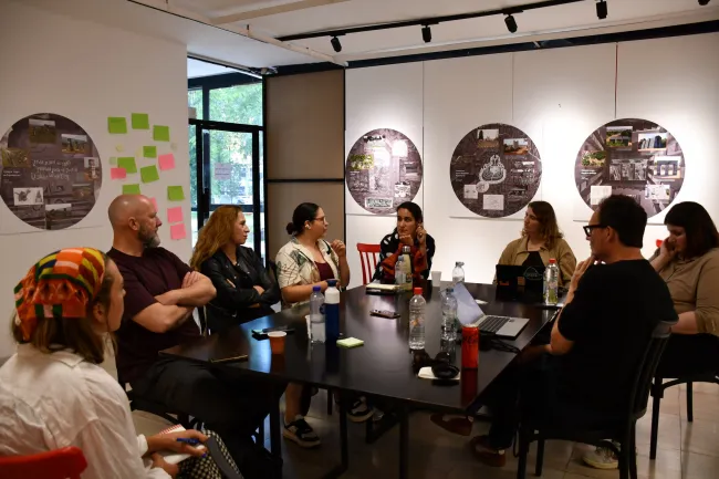 Workshop on arts-based practices. Photo by: Colton Harrington, PCRC