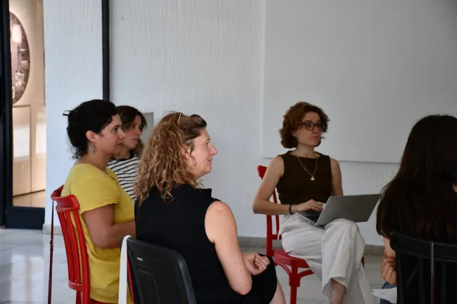 Workshop on arts-based practices. Photo by: Colton Harrington, PCRC